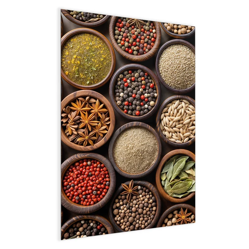 Magnettafel - Dunkle Gewürzschalen