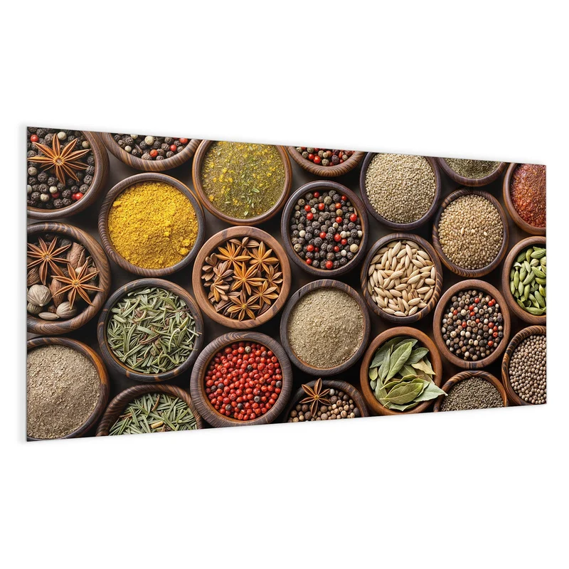 Magnettafel - Dunkle Gewürzschalen