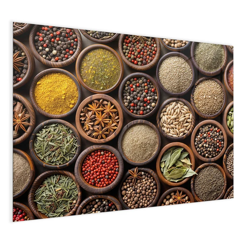 Magnettafel - Dunkle Gewürzschalen