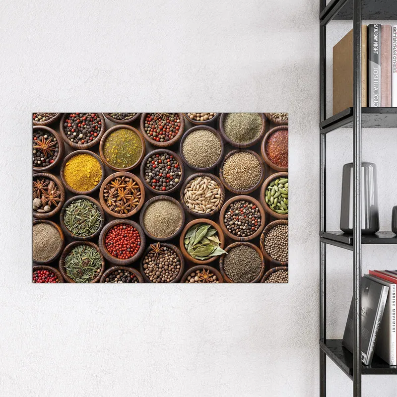 Magnettafel - Dunkle Gewürzschalen