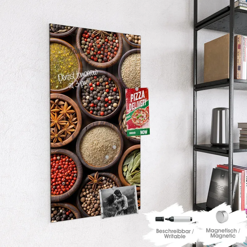 Magnettafel - Dunkle Gewürzschalen