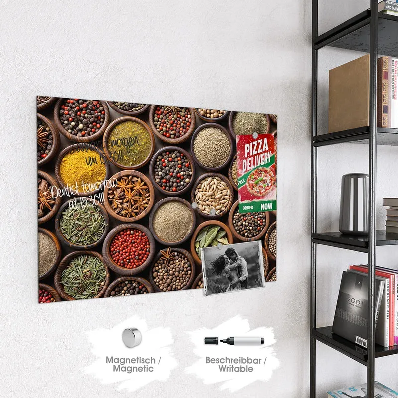 Magnettafel - Dunkle Gewürzschalen