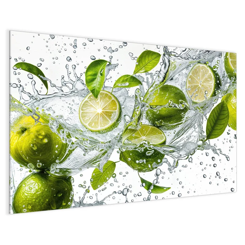 Magnettafel - Limetten im Wasser