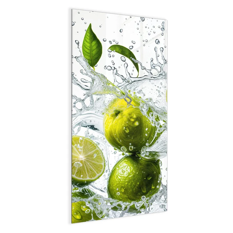 Magnettafel - Limetten im Wasser