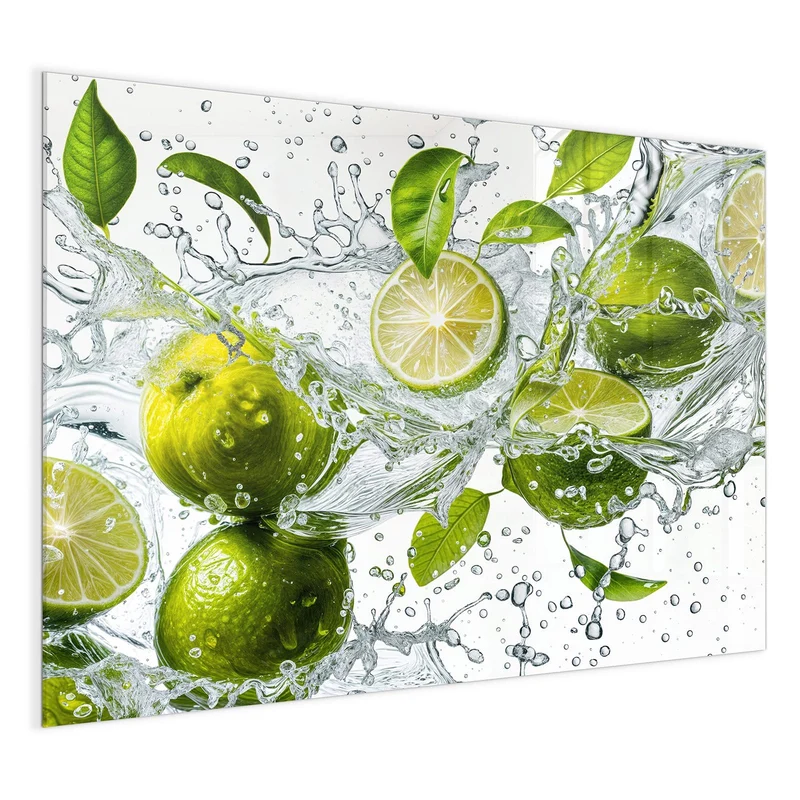 Magnettafel - Limetten im Wasser