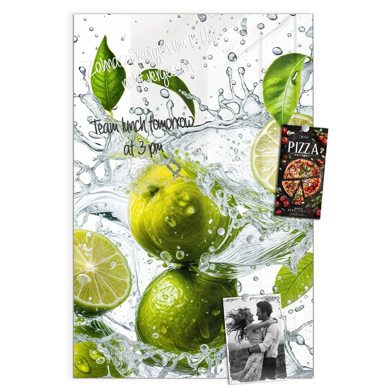 Magnettafel - Limetten im Wasser