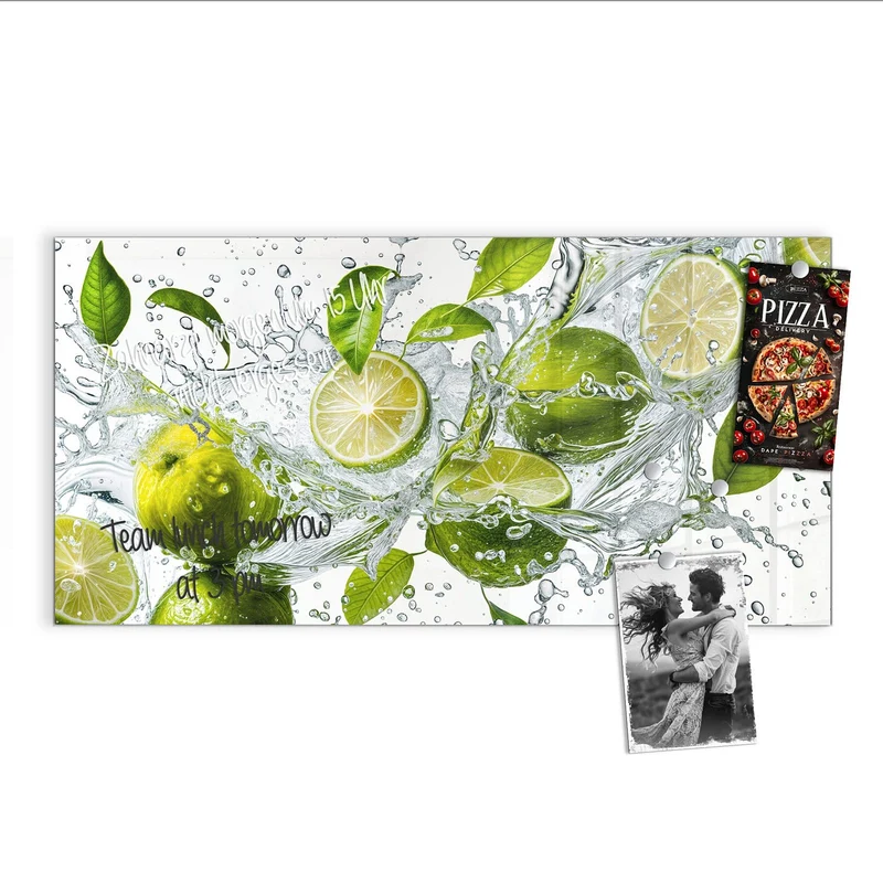 Magnettafel - Limetten im Wasser