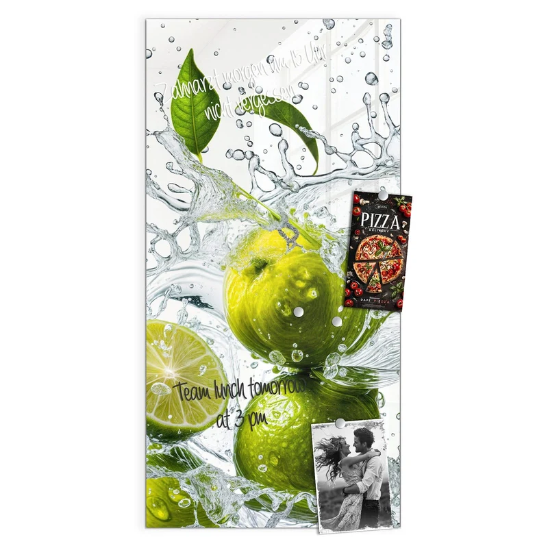 Magnettafel - Limetten im Wasser