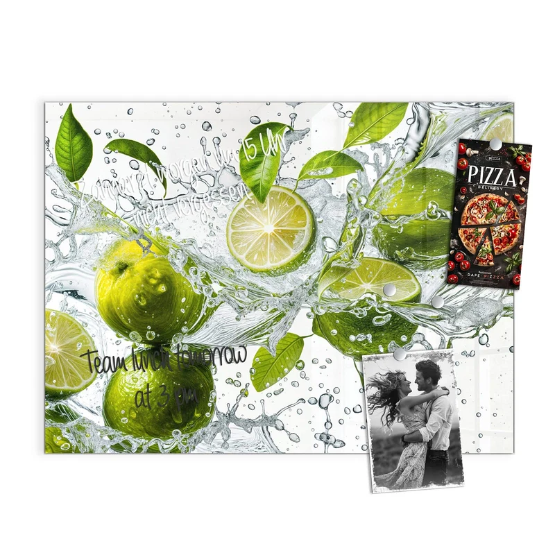 Magnettafel - Limetten im Wasser