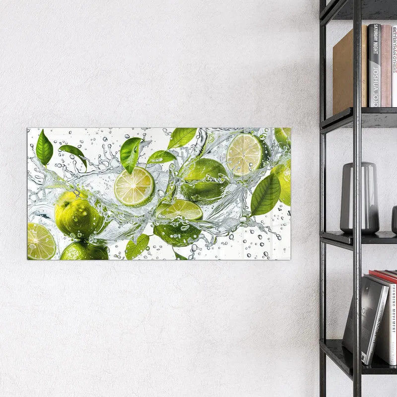 Magnettafel - Limetten im Wasser