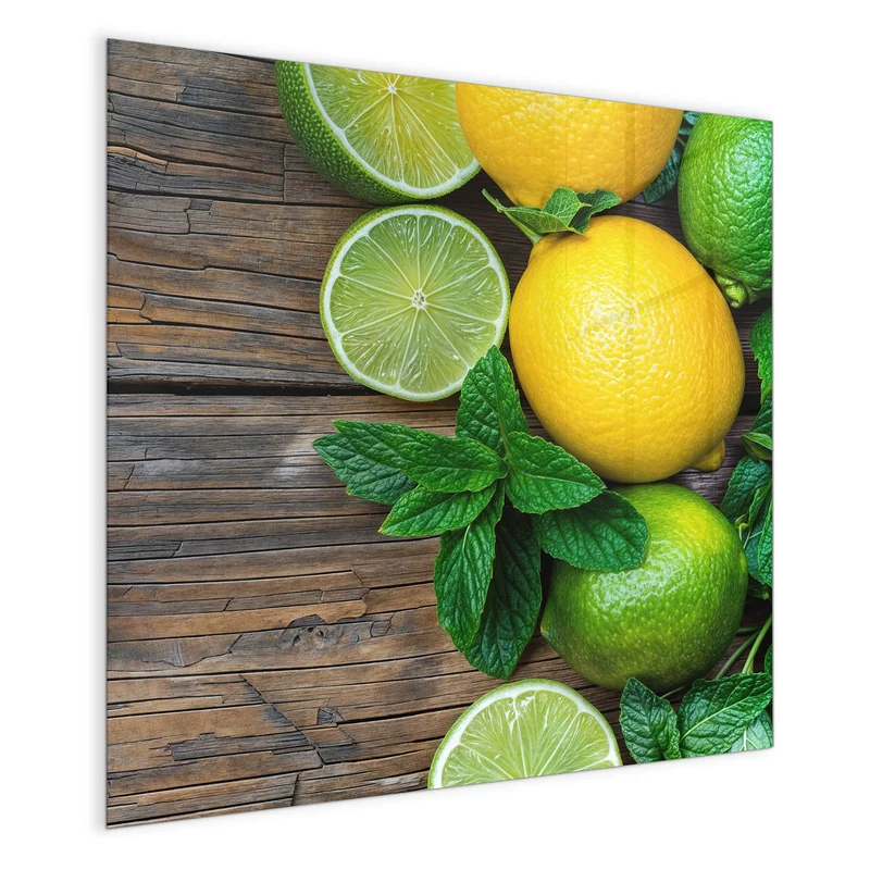 Magnettafel - Zitronen und Limetten