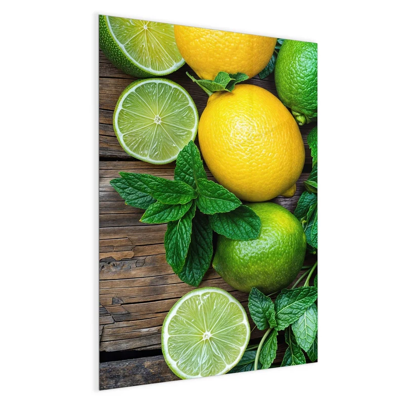 Magnettafel - Zitronen und Limetten