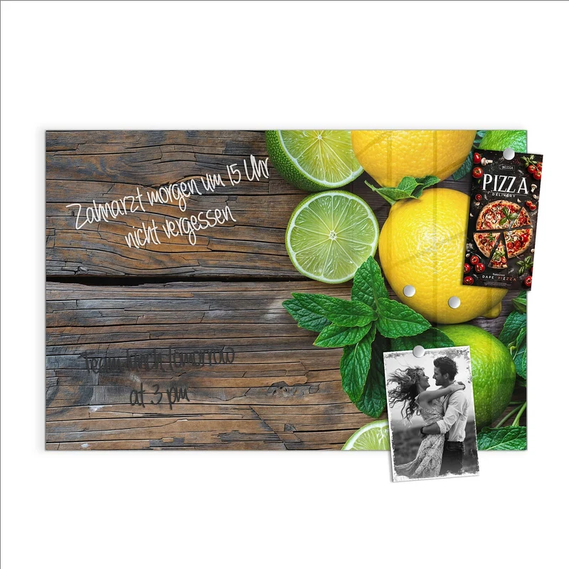 Magnettafel - Zitronen und Limetten