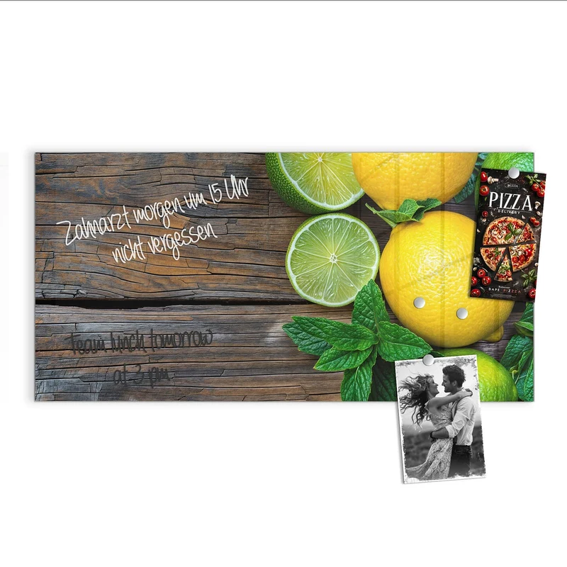 Magnettafel - Zitronen und Limetten