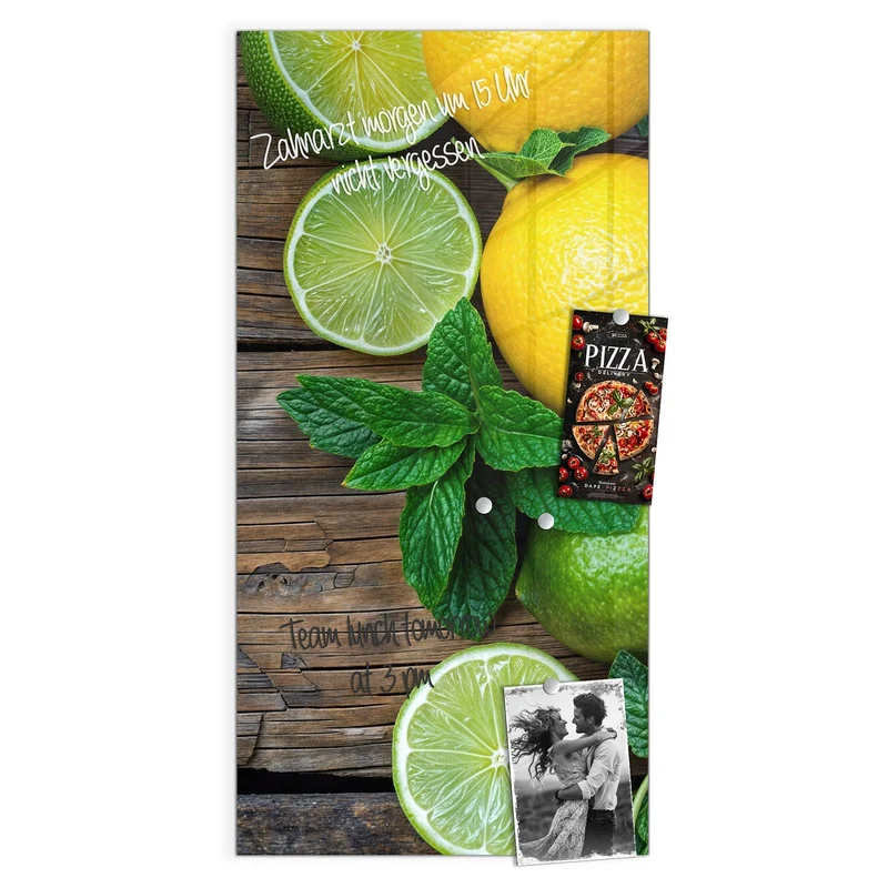Magnettafel - Zitronen und Limetten