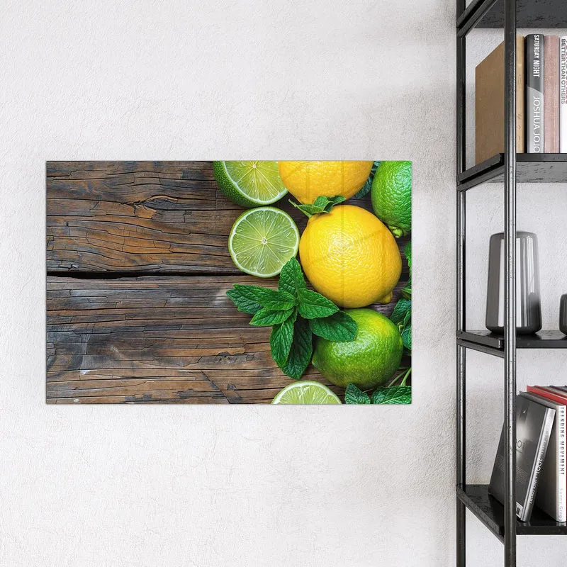 Magnettafel - Zitronen und Limetten