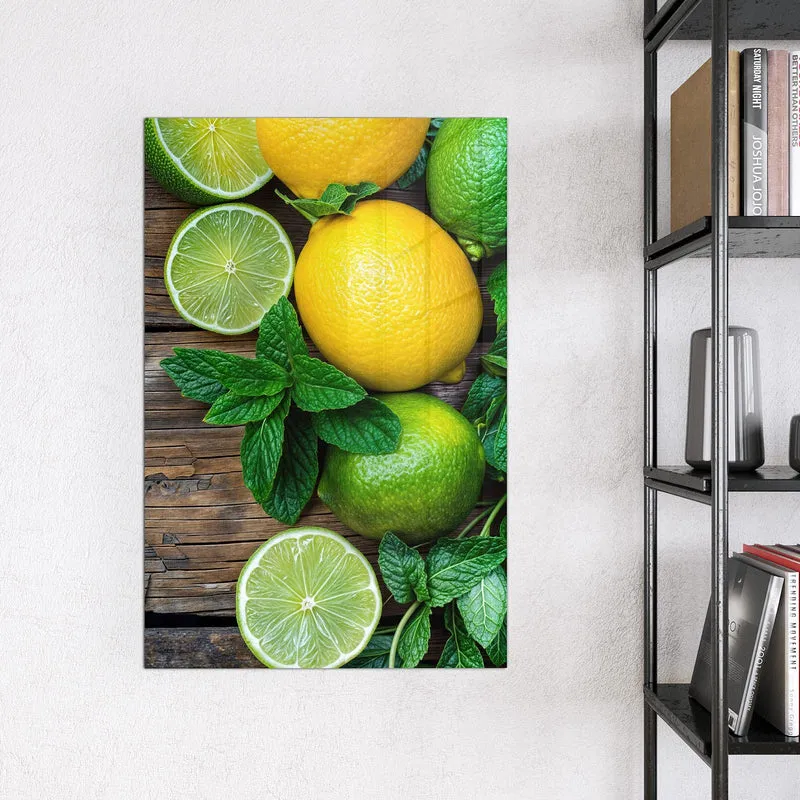 Magnettafel - Zitronen und Limetten