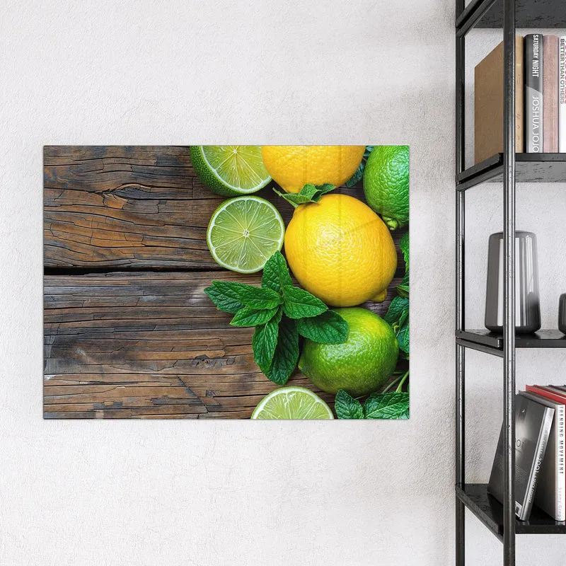 Magnettafel - Zitronen und Limetten