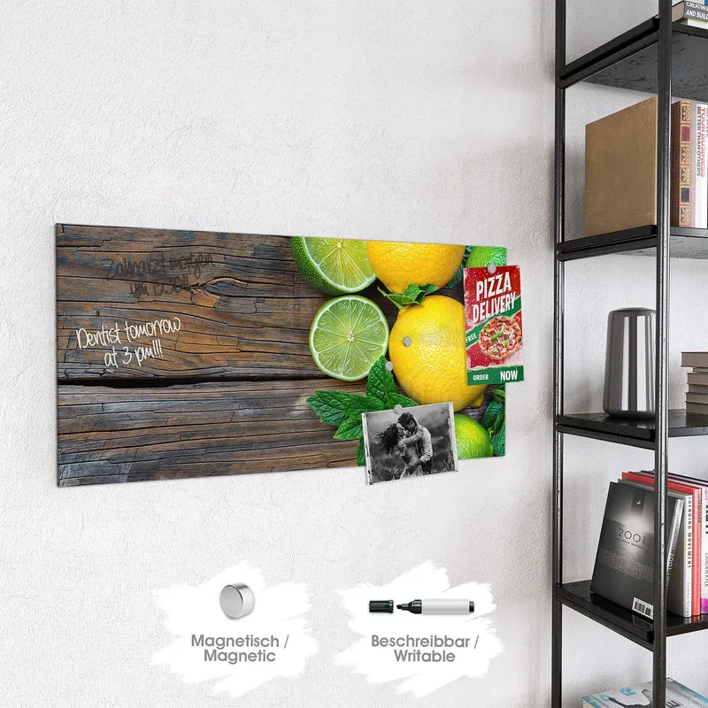 Magnettafel - Zitronen und Limetten