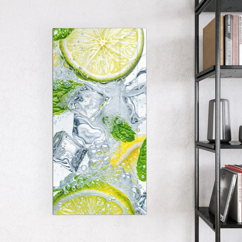 Magnettafel - Zitrusscheiben im Eis
