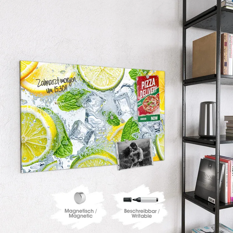 Magnettafel - Zitrusscheiben im Eis