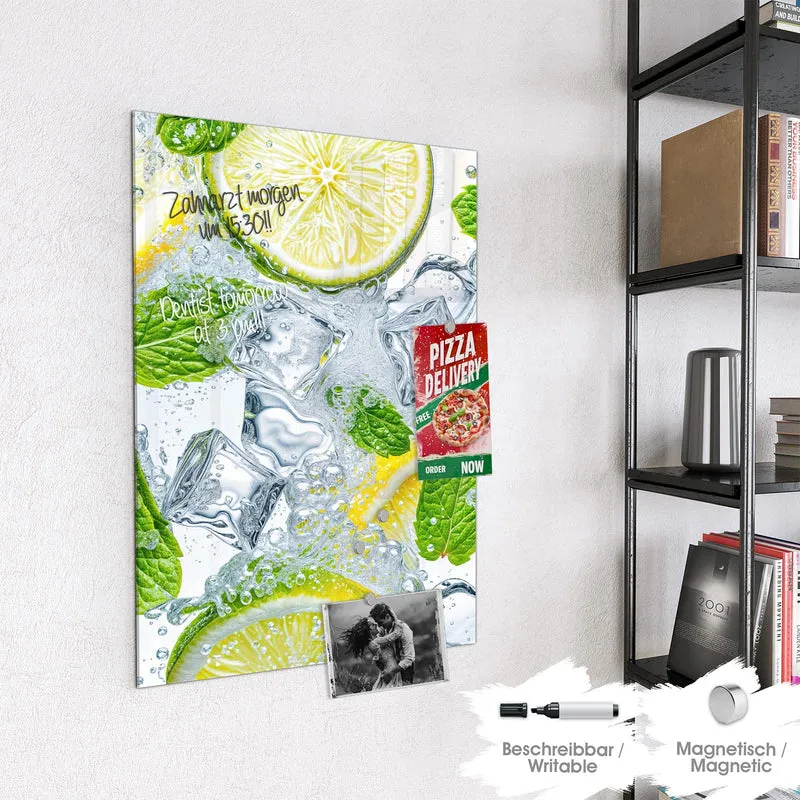 Magnettafel - Zitrusscheiben im Eis