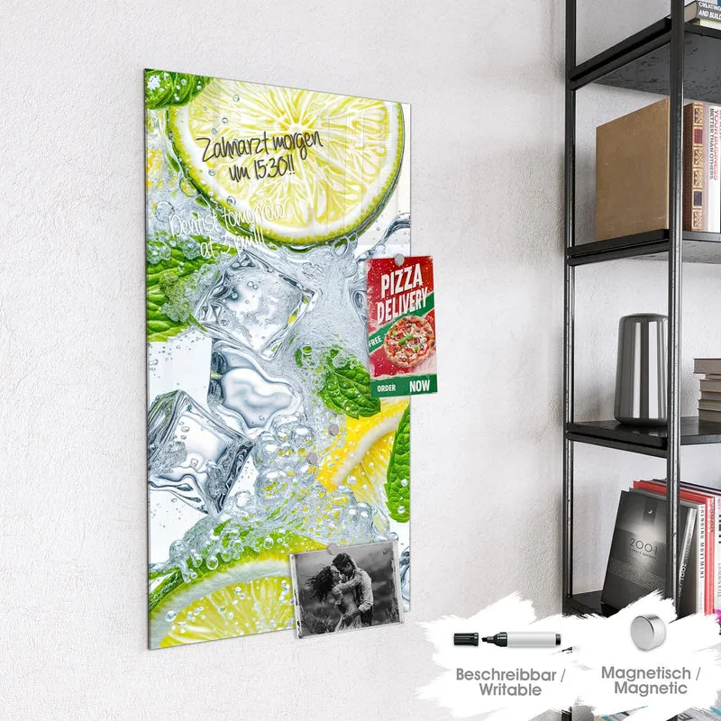 Magnettafel - Zitrusscheiben im Eis