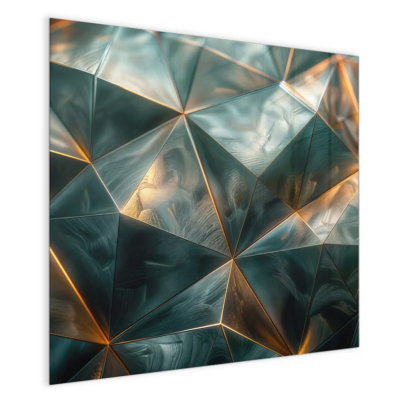 Magnettafel - Dreiecke mit Goldkanten