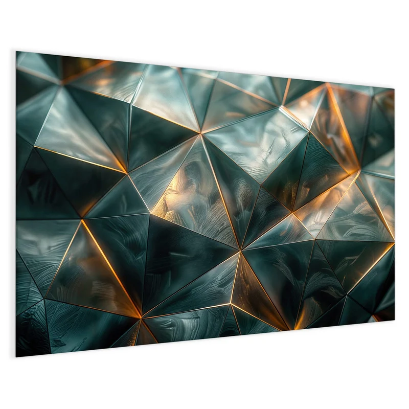 Magnettafel - Dreiecke mit Goldkanten