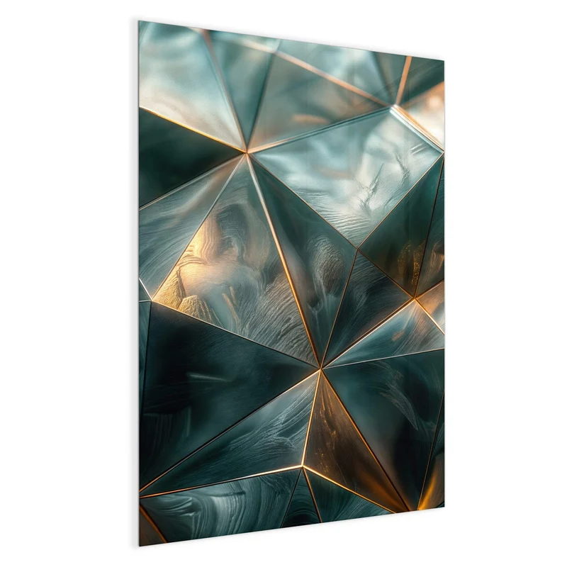 Magnettafel - Dreiecke mit Goldkanten
