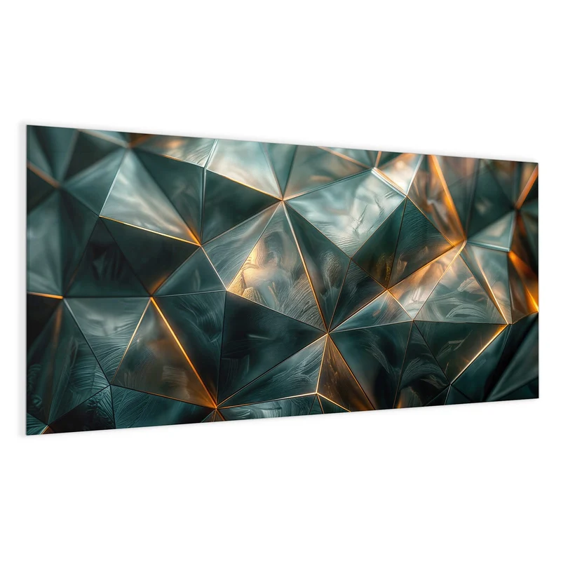 Magnettafel - Dreiecke mit Goldkanten