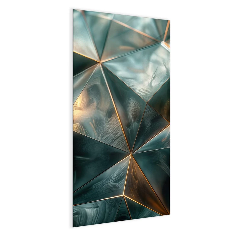 Magnettafel - Dreiecke mit Goldkanten