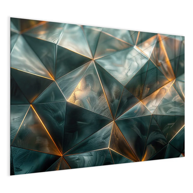 Magnettafel - Dreiecke mit Goldkanten