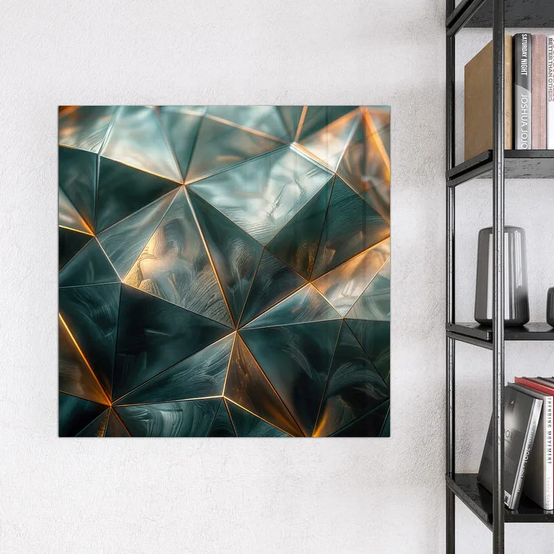 Magnettafel - Dreiecke mit Goldkanten