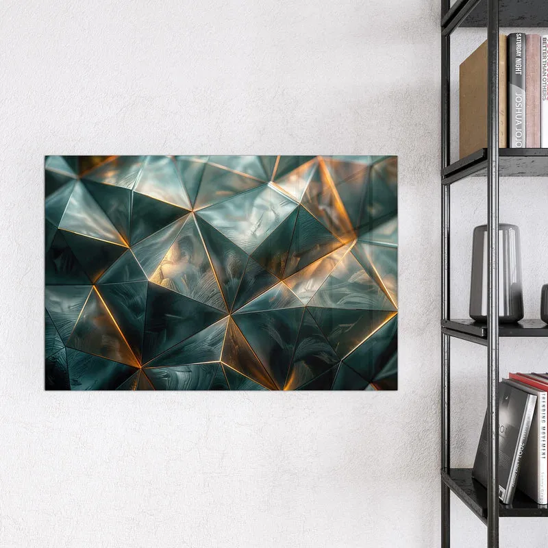 Magnettafel - Dreiecke mit Goldkanten