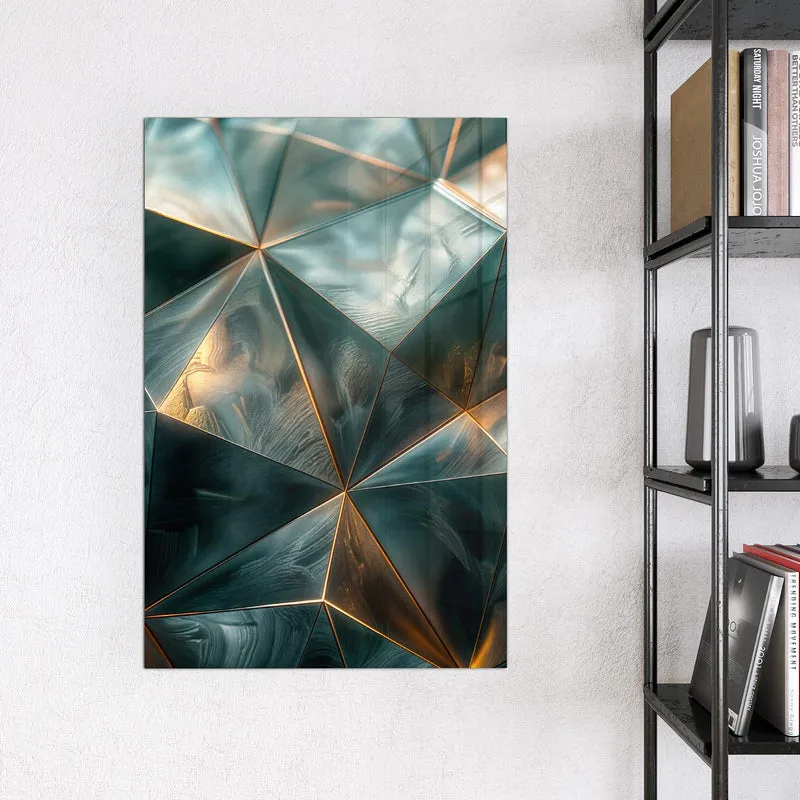 Magnettafel - Dreiecke mit Goldkanten