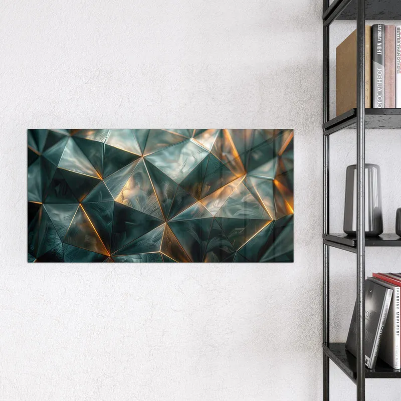 Magnettafel - Dreiecke mit Goldkanten