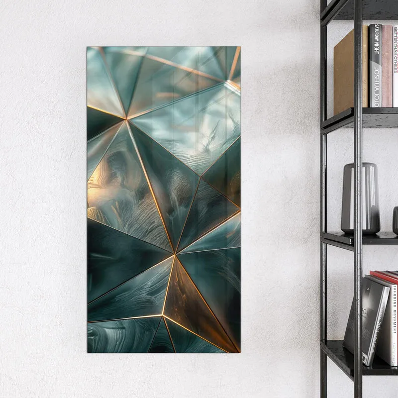 Magnettafel - Dreiecke mit Goldkanten