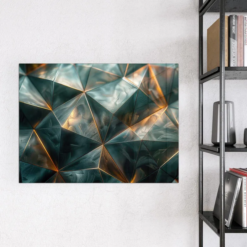 Magnettafel - Dreiecke mit Goldkanten