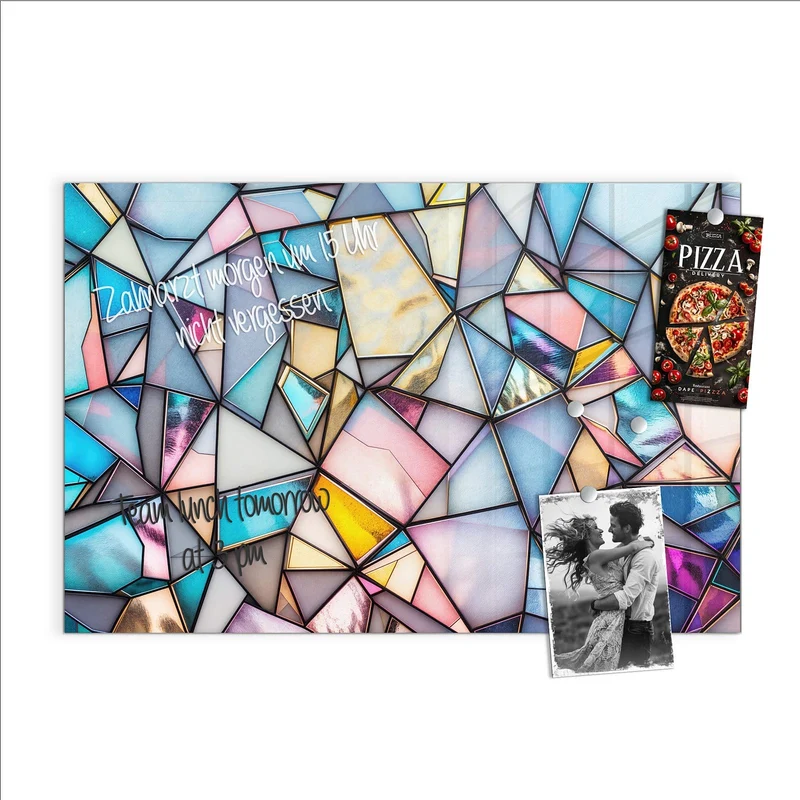 Magnettafel - Buntes Glasmosaik