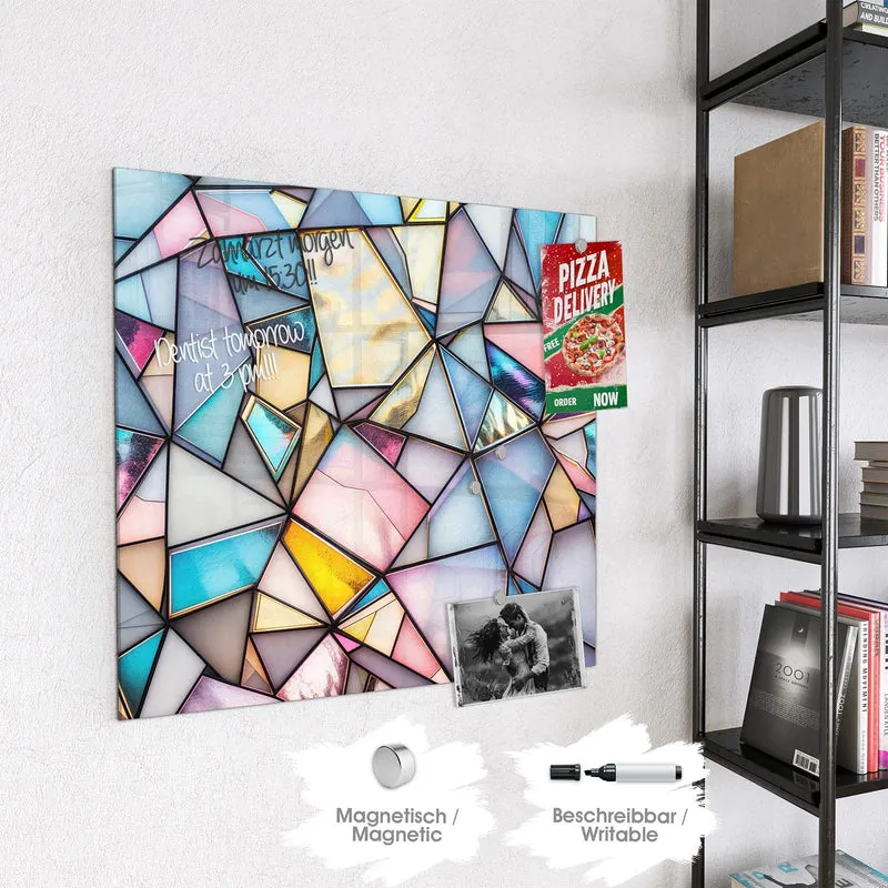 Magnettafel - Buntes Glasmosaik