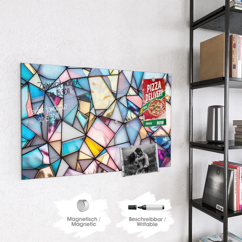 Magnettafel - Buntes Glasmosaik