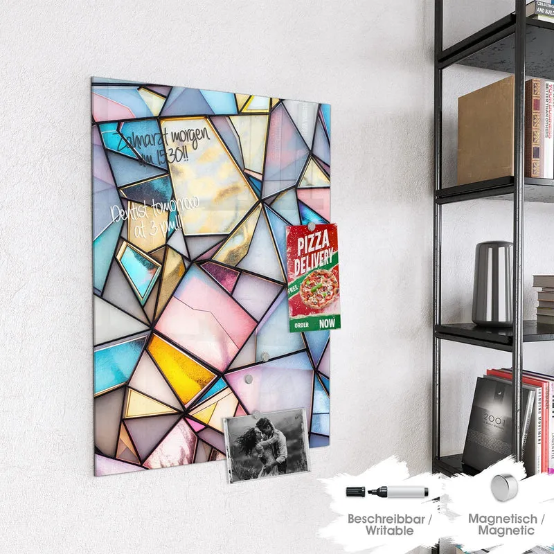 Magnettafel - Buntes Glasmosaik