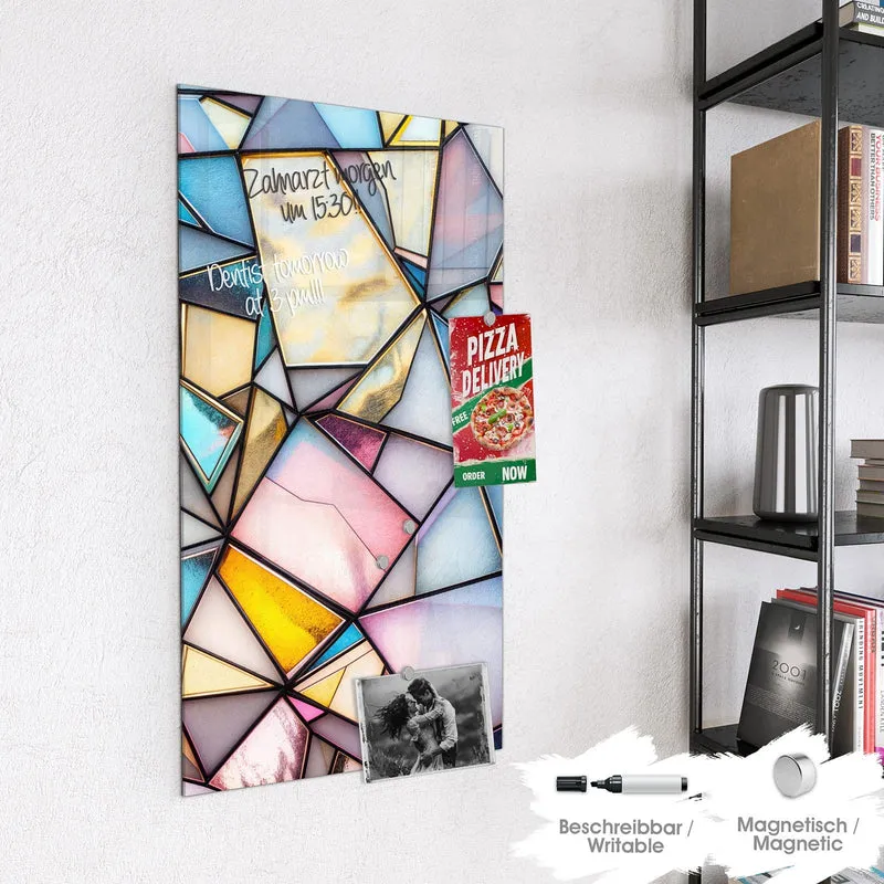 Magnettafel - Buntes Glasmosaik