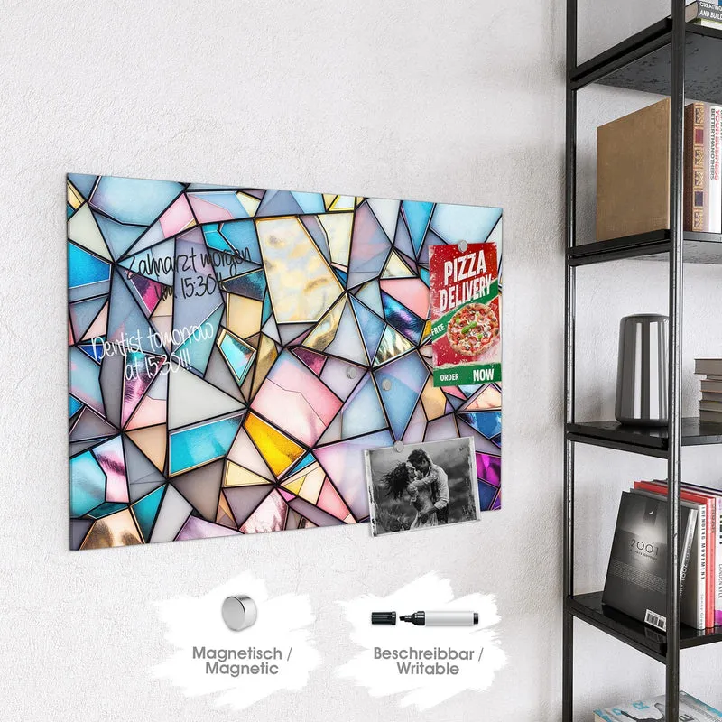Magnettafel - Buntes Glasmosaik