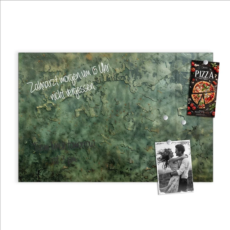 Magnettafel - Moosgrüne Wand