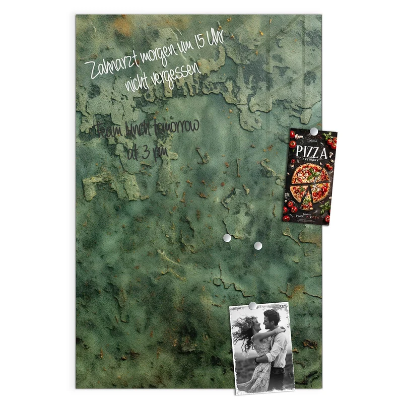 Magnettafel - Moosgrüne Wand