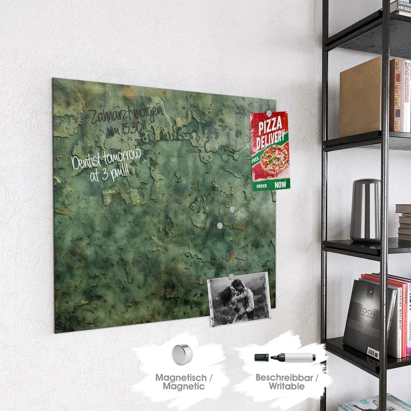 Magnettafel - Moosgrüne Wand