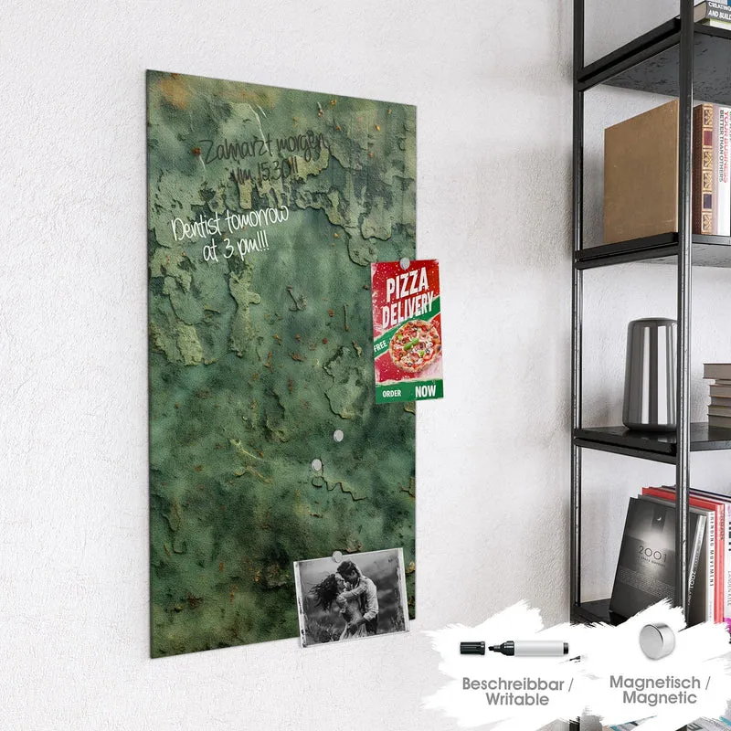 Magnettafel - Moosgrüne Wand