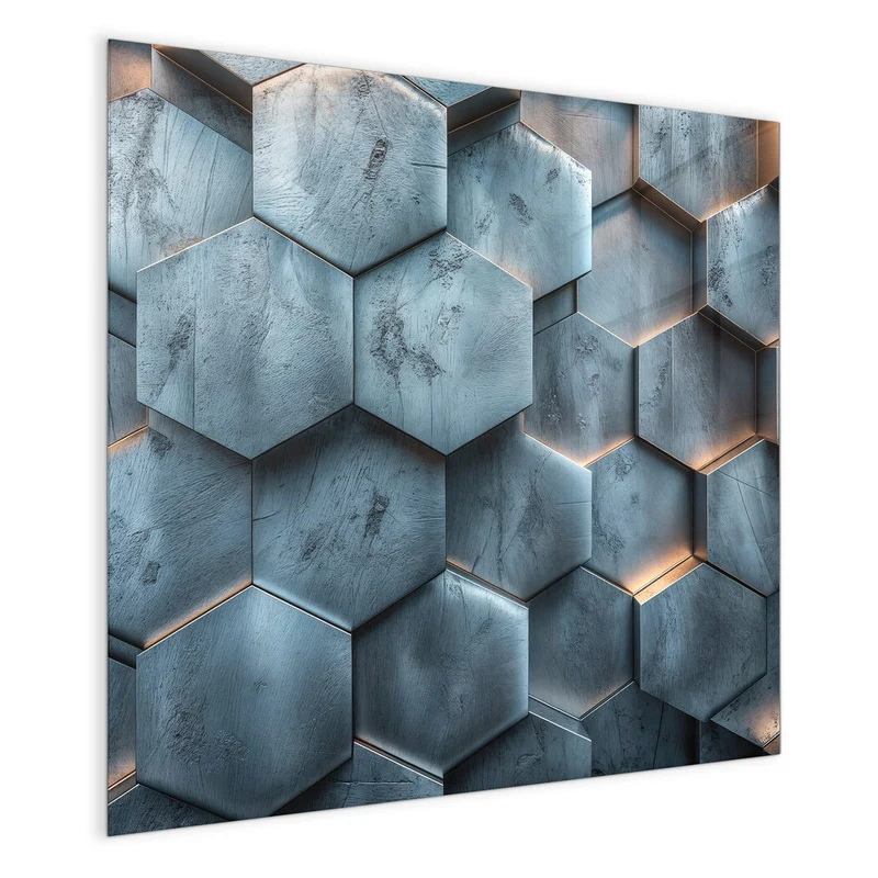 Magnettafel - Wabenmuster in Blau
